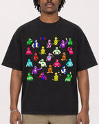 Mockup Boxy Heavyweight Tee Black male close-up 04