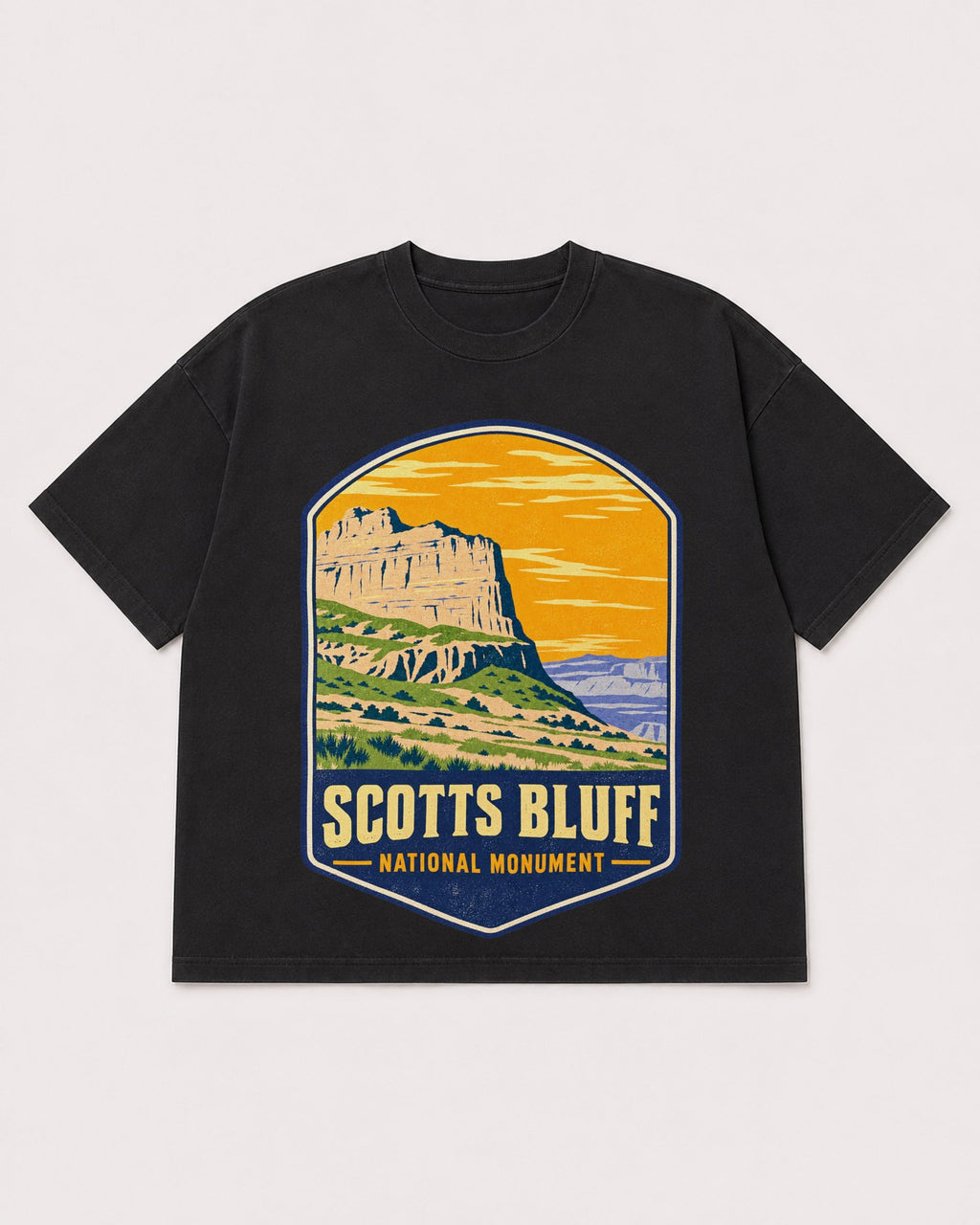 Mockup Boxy Heavyweight Tee Black product