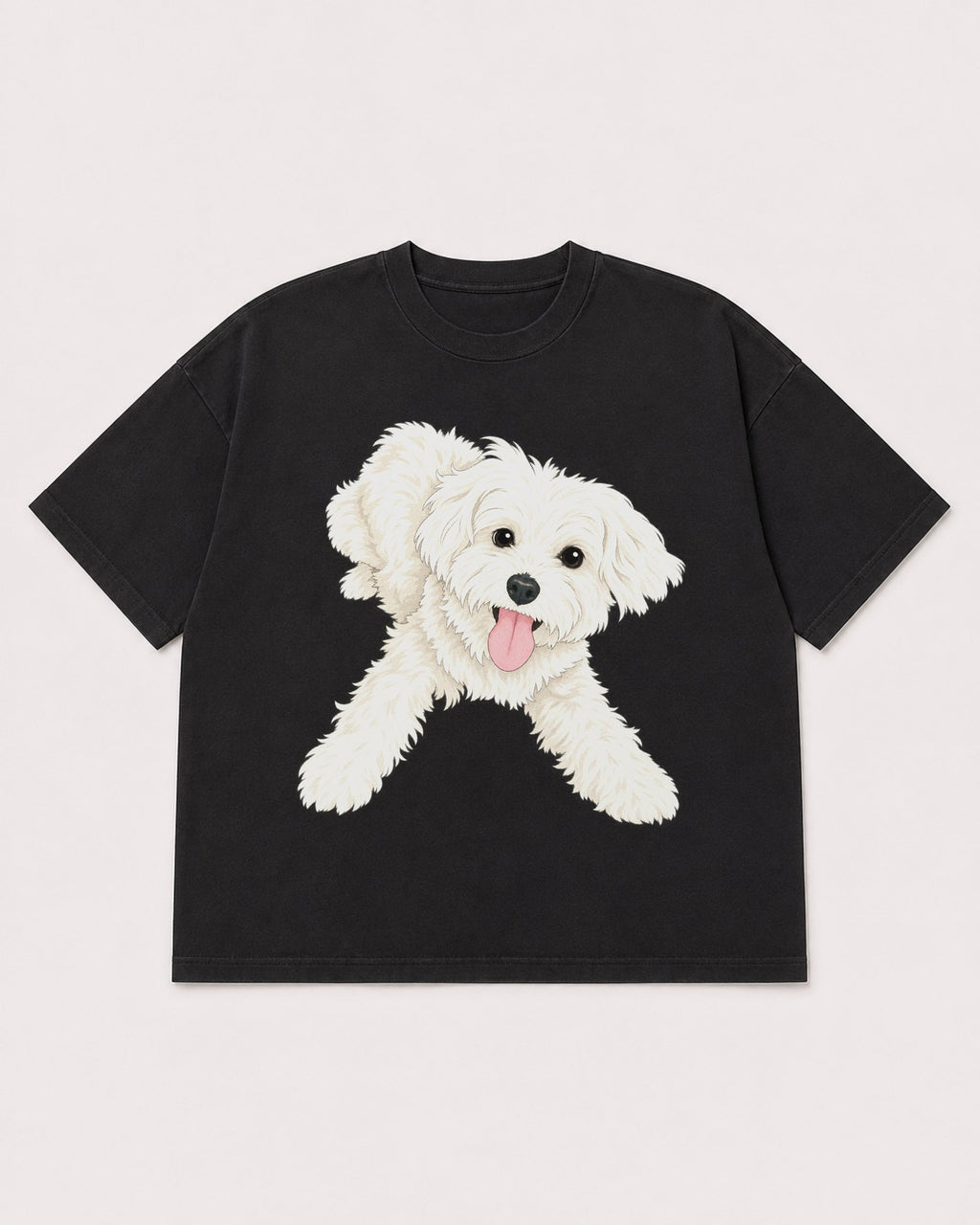 Mockup Boxy Heavyweight Tee Black product