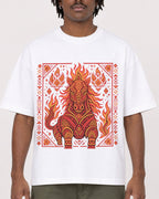 Mockup Boxy Heavyweight Tee White male close-up 04