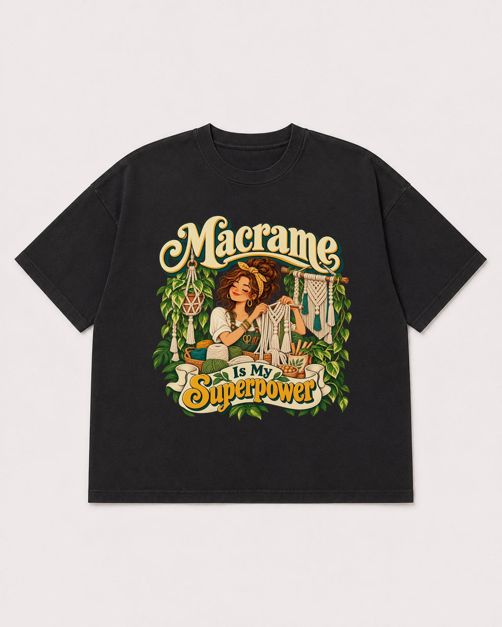 Mockup Boxy Heavyweight Tee Black product