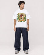 Mockup Boxy Heavyweight Tee White male full-body 06