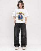 Mockup Boxy Heavyweight Tee White female full-body 33