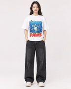 Mockup Boxy Heavyweight Tee White female full-body 03