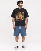 Mockup Boxy Heavyweight Tee Black male full-body 07