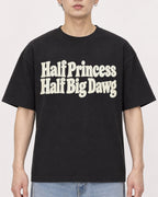 Mockup Boxy Heavyweight Tee Black male close-up 01