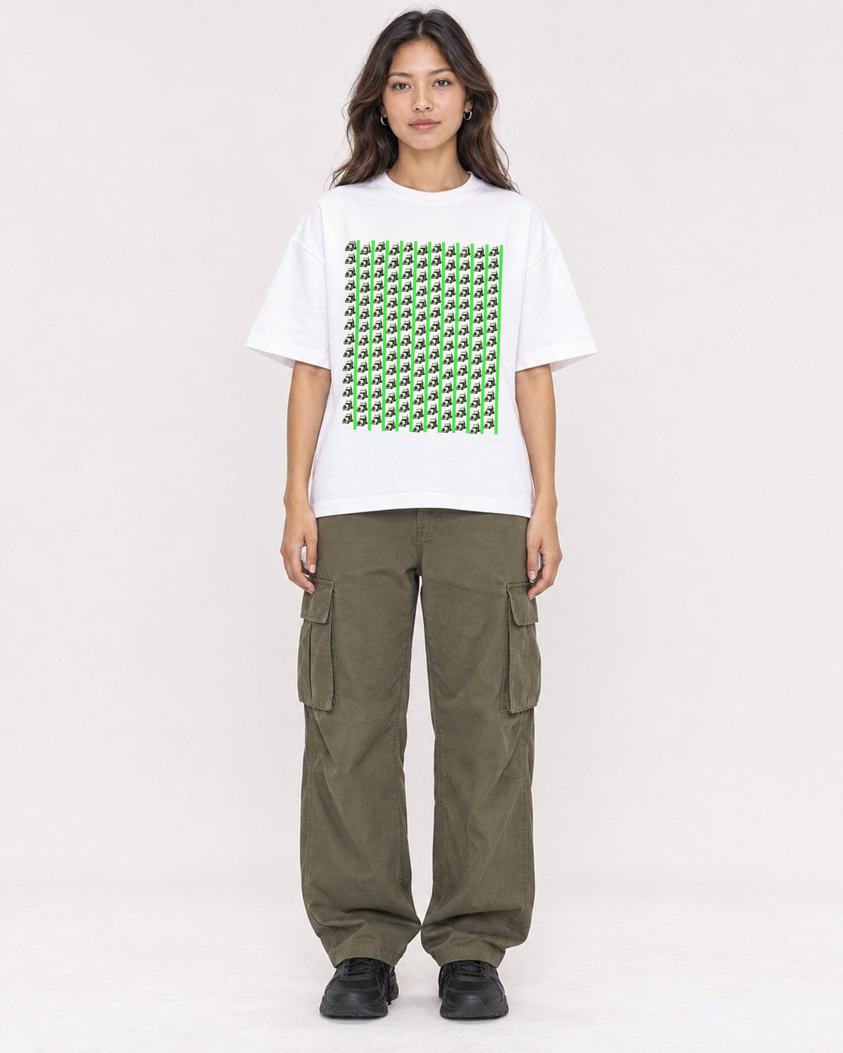Mockup Boxy Heavyweight Tee White female full-body 02