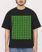 Mockup Boxy Heavyweight Tee Black male close-up 02