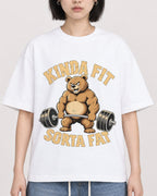 Mockup Boxy Heavyweight Tee White female close-up 11