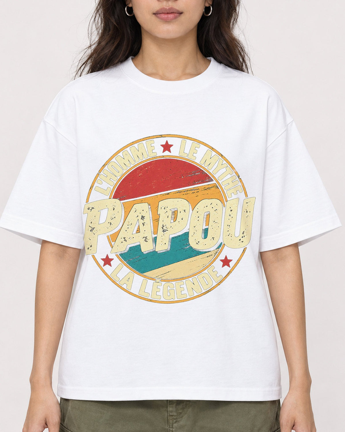 Mockup Boxy Heavyweight Tee White female close-up 02
