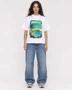 Mockup Boxy Heavyweight Tee White female full-body 30