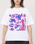 Mockup Boxy Heavyweight Tee White female close-up 33