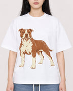 Mockup Boxy Heavyweight Tee White female close-up 01