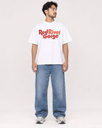 Mockup Boxy Heavyweight Tee White male full-body 02