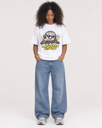 Mockup Boxy Heavyweight Tee White female full-body 05