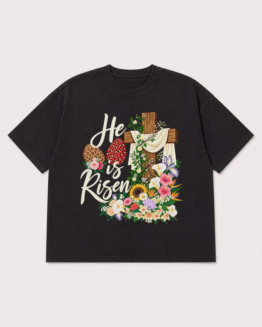 Mockup Boxy Heavyweight Tee Black product