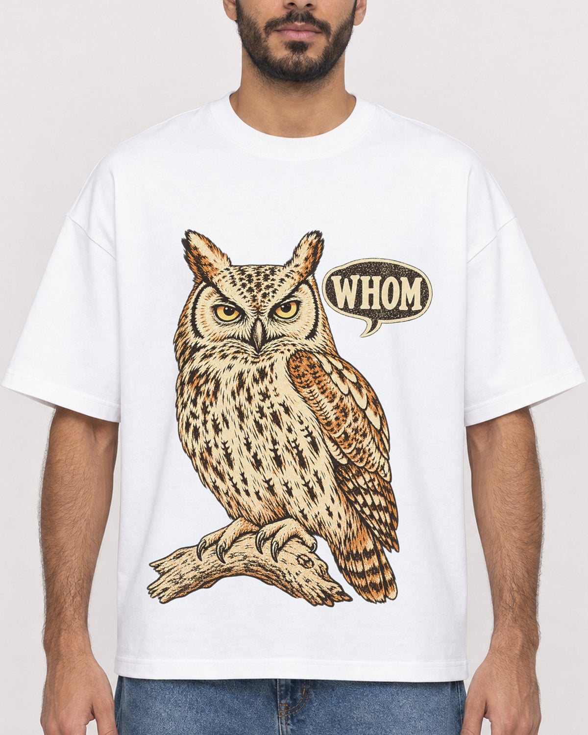 Mockup Boxy Heavyweight Tee White male close-up 07