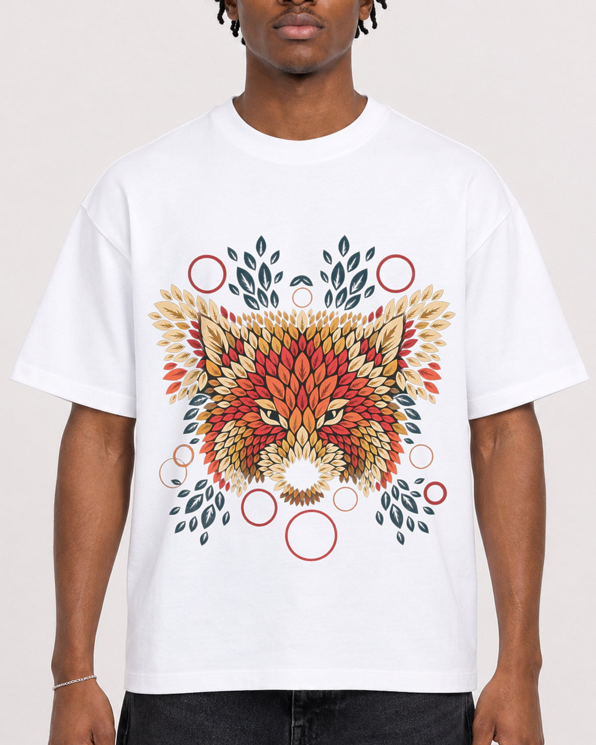 Mockup Boxy Heavyweight Tee White male close-up 05