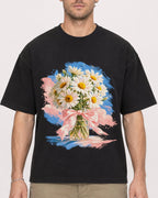 Mockup Boxy Heavyweight Tee Black male close-up 08