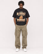Mockup Boxy Heavyweight Tee Black male full-body 04