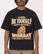 Mockup Boxy Heavyweight Tee Black male close-up 04