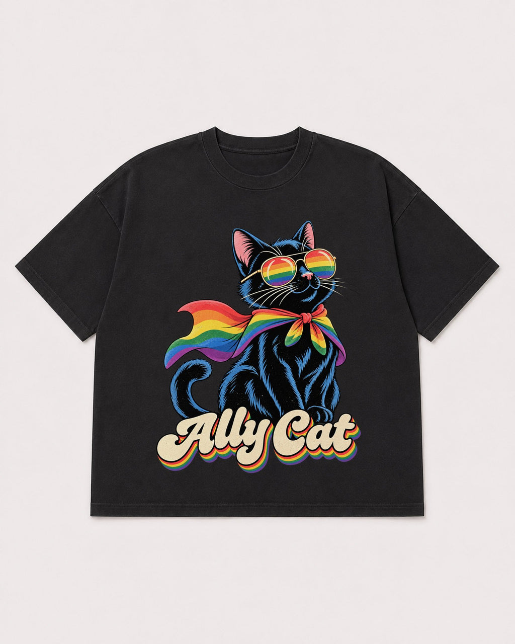 Mockup Boxy Heavyweight Tee Black product