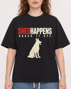 Mockup Boxy Heavyweight Tee Black female close-up 09