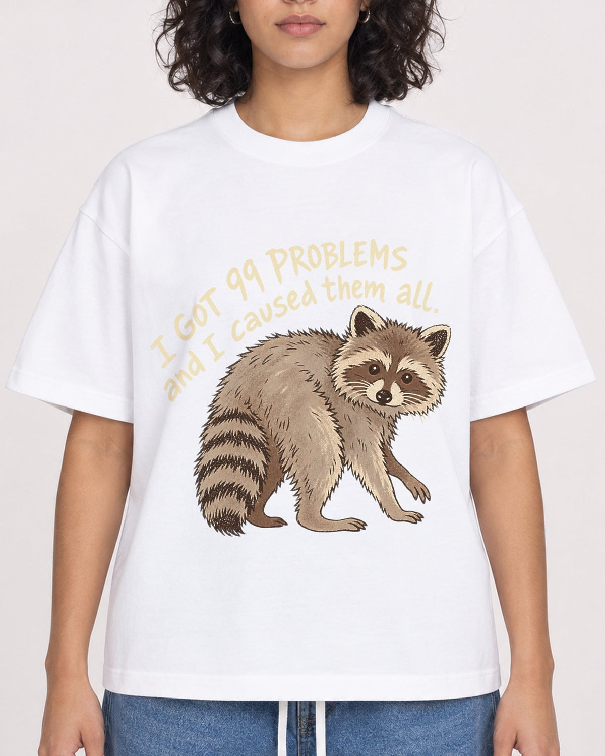 Mockup Boxy Heavyweight Tee White female close-up 26