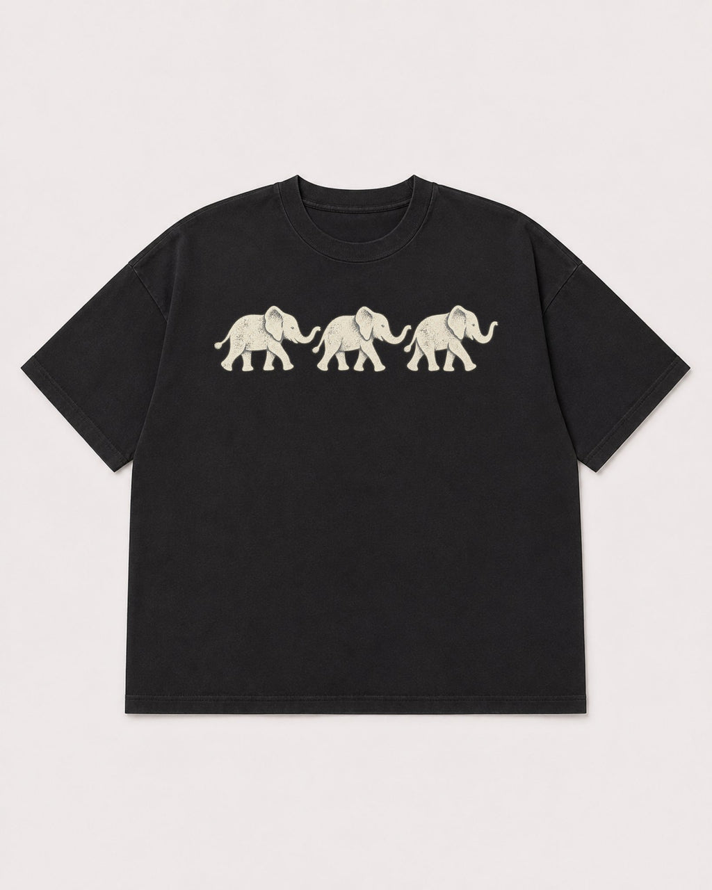 Mockup Boxy Heavyweight Tee Black product