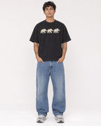 Mockup Boxy Heavyweight Tee Black male full-body 06