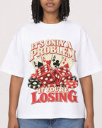 Mockup Boxy Heavyweight Tee White female close-up 15