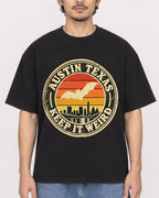 Mockup Boxy Heavyweight Tee Black male close-up 02