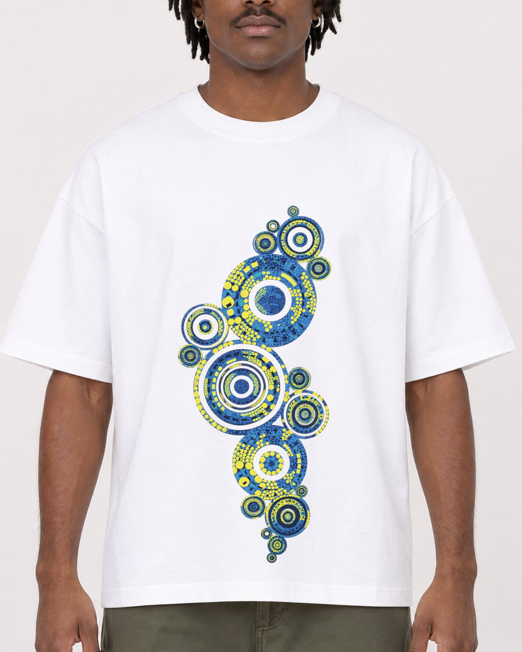 Mockup Boxy Heavyweight Tee White male close-up 04