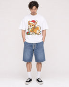 Mockup Boxy Heavyweight Tee White male full-body 03