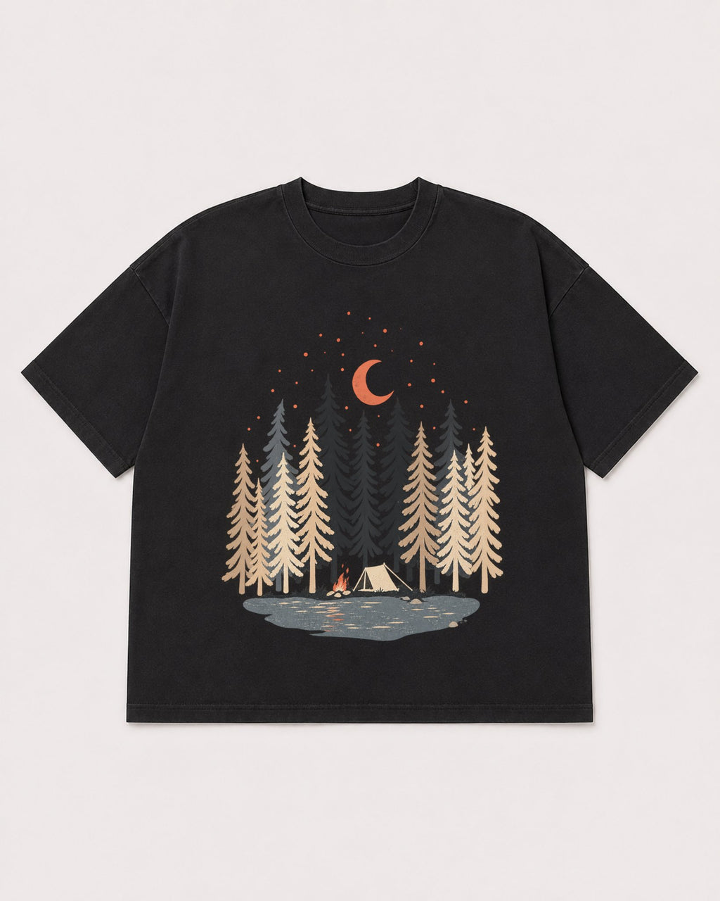 Mockup Boxy Heavyweight Tee Black product