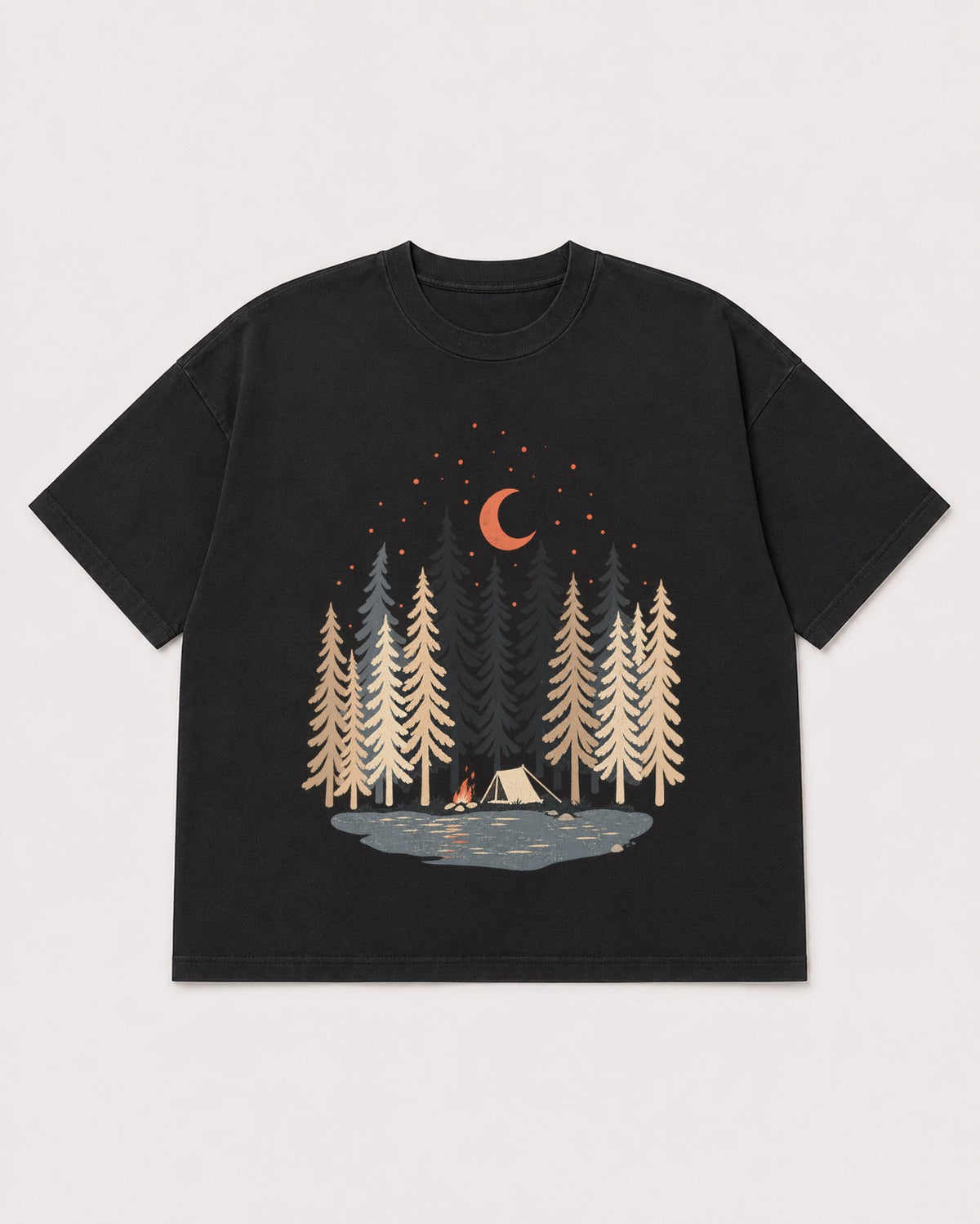 Mockup Boxy Heavyweight Tee Black product