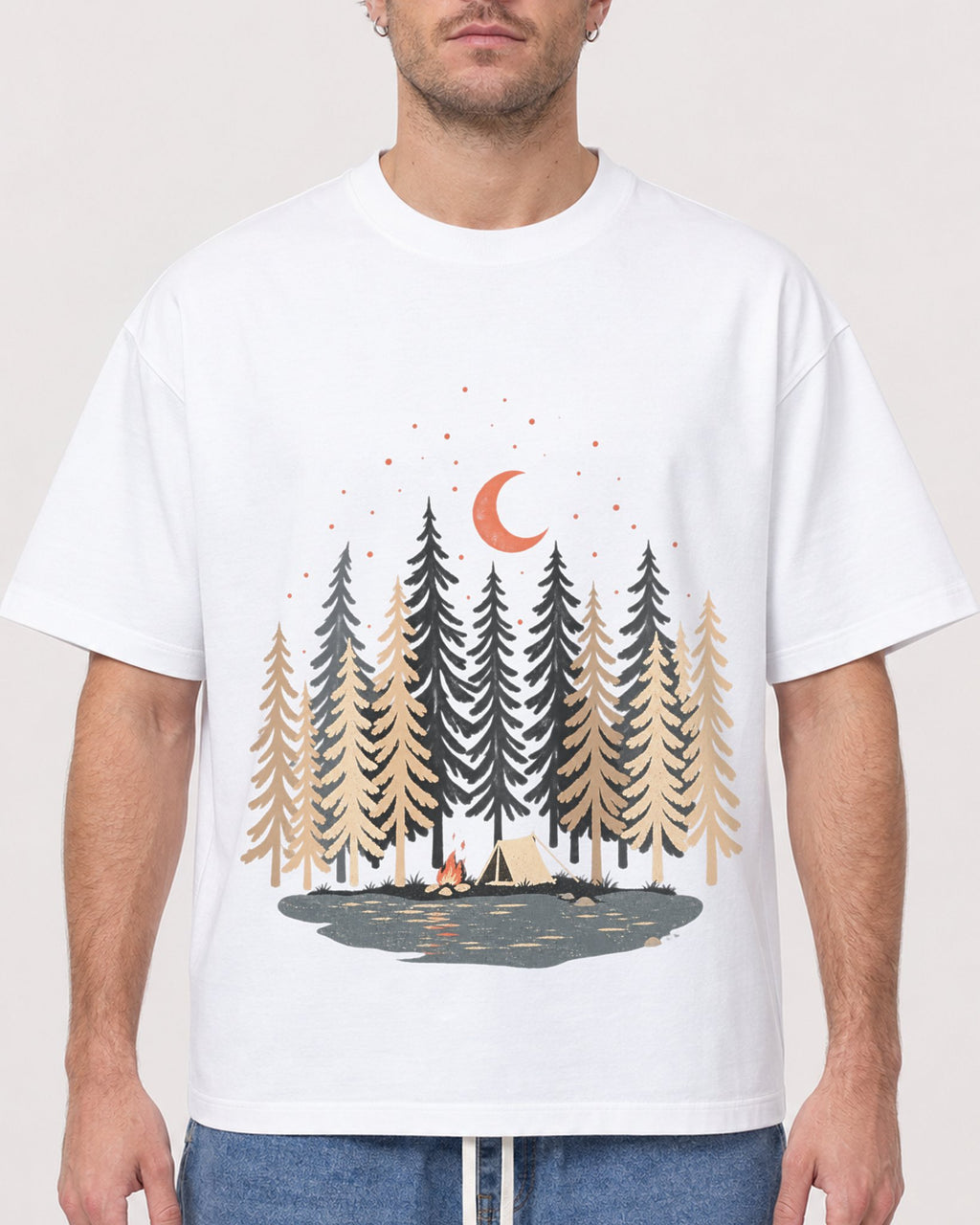 Mockup Boxy Heavyweight Tee White male close-up 08