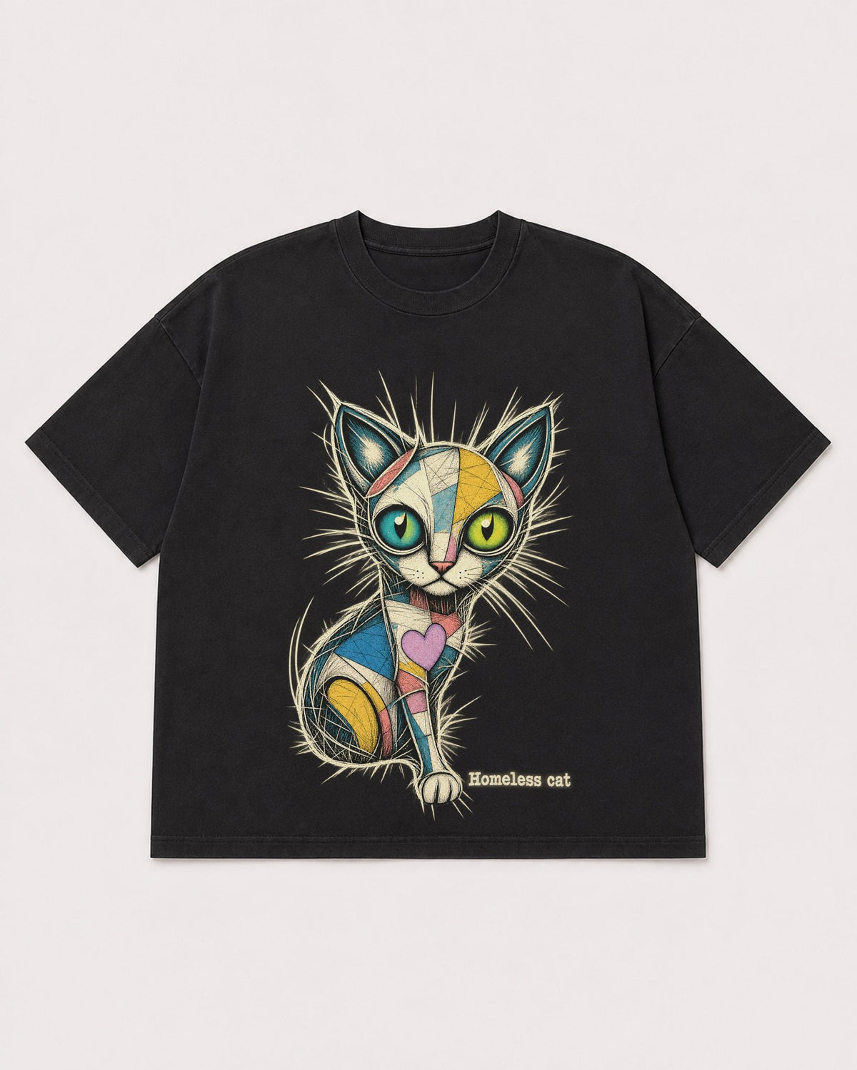 Mockup Boxy Heavyweight Tee Black product