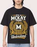Mockup Boxy Heavyweight Tee Black male close-up 41