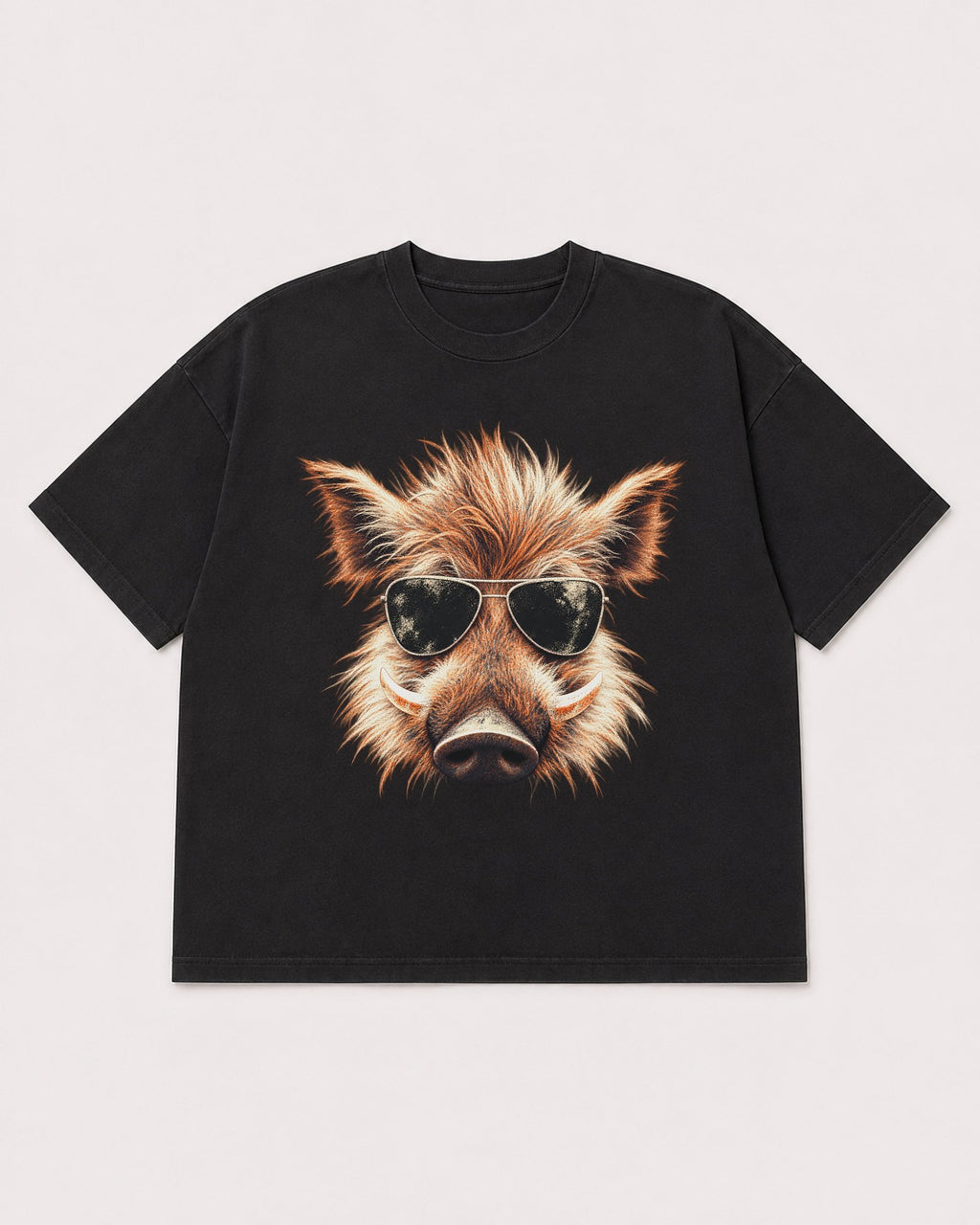 Mockup Boxy Heavyweight Tee Black product