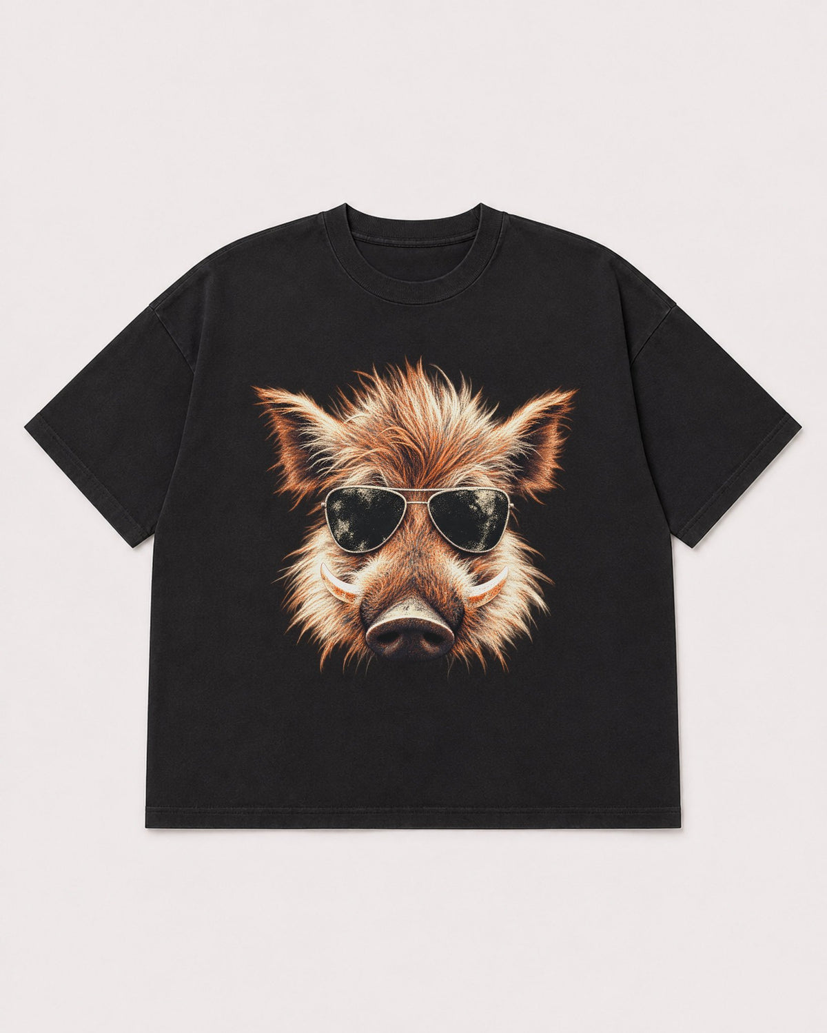 Mockup Boxy Heavyweight Tee Black product
