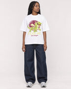 Mockup Boxy Heavyweight Tee White female full-body 04
