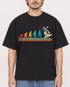 Mockup Boxy Heavyweight Tee Black male close-up 02