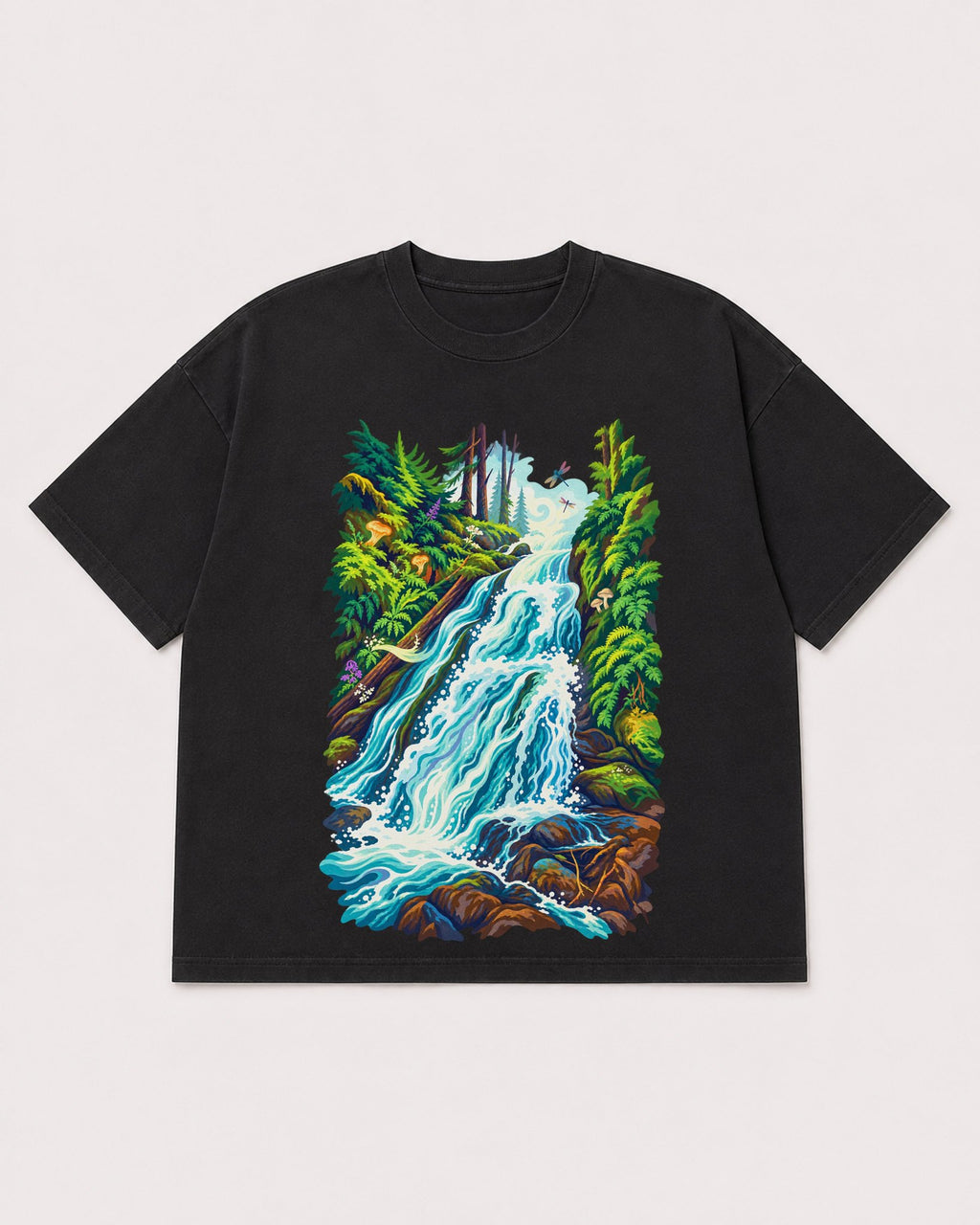 Mockup Boxy Heavyweight Tee Black product