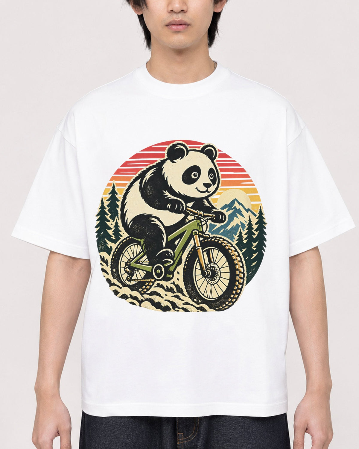 Mockup Boxy Heavyweight Tee White male close-up 11