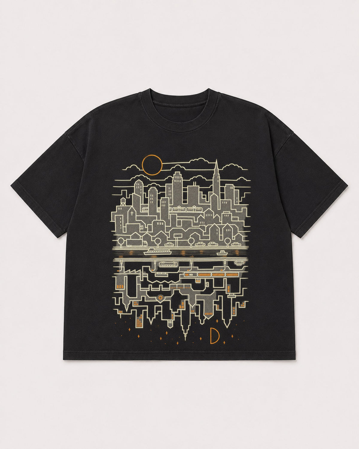 Mockup Boxy Heavyweight Tee Black product