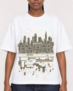 Mockup Boxy Heavyweight Tee White female close-up 44