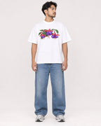 Mockup Boxy Heavyweight Tee White male full-body 02