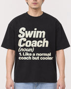 Mockup Boxy Heavyweight Tee Black male close-up 13