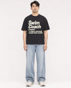 Mockup Boxy Heavyweight Tee Black male full-body 13